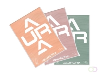 Schrijfblok Aurora A4 lijn 100 vel 70gr assorti