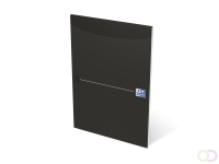 OXFORD Essentials Smart Black schrijfblok A4 gelijnd 50 vel soepele kartonnen kaft zwart