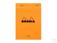 Schrijfblok Rhodia A6 lijn 80 vel 80gr oranje