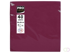 Servet Pronappe 1/4 vouw 2-laags 380x380mm 40 vel bordeauxrood