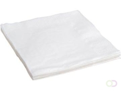 Servetten, ft 24 x 24 cm, 2-laags, wit, pak van 10 x 400 stuks