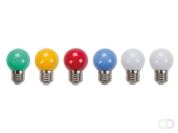 SET LED-GLOEILAMPEN - A60 - HELDER GLAS - 4 st. - ROOD - GROEN - BLAUW - ORANJE