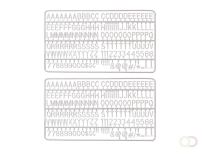 Set van Witte Plastic Letters voor Letterbord Zwart