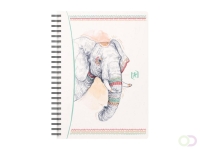 Spiraalblok Oxford Boho Spirit A5 lijn 60vel olifant