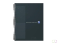 Spiraalblok Oxford International Notebook A4  ruit 5X5mm 160 pagina's zwart