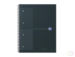 Spiraalblok Oxford International Notebook A4  ruit 5X5mm 160 pagina's zwart