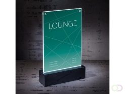Tafelstandaard Sigel LED 2-zijdige presentatie A5 159x254x46mm glashelder acryl