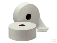 Toiletpapier Cleaninq T1 jumbo groot 2-laags 6x380m wit