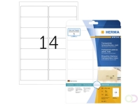 Etiket HERMA 8671 A4 99.1x38.1mm folie transparant mat 350st