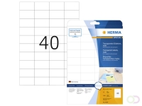 Etiket HERMA 4684 52.5x29.7mm A4 folie transparant mat