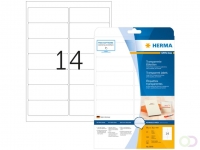 Transparante inkjet etiketten A4 99.1x38.1mm 25 vel