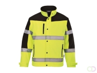 Twee Kleuren Softshell Jack (3L) maat L, Yellow