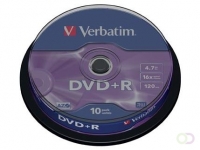 Verbatim DVD recordable DVD+R, spindel van 10 stuks