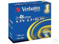 Verbatim DVD rewritable, doos van 5 stuks, individueel verpakt (Jewel Case)