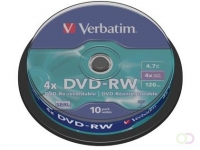 Verbatim DVD rewritable DVD-RW, spindel van 10 stuks