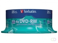 Verbatim DVD rewritable DVD-RW, spindel van 25 stuks