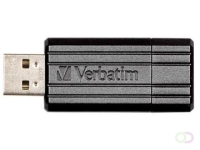Verbatim PinStripe USB 2.0 stick, 16 GB, zwart