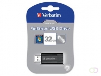 Verbatim PinStripe USB 2.0 stick, 32 GB, zwart