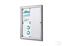 Vergrendelbaar Notitiebord Indoor B1 Brandwerend Zilver 4x A4
