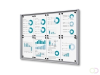 Vergrendelbaar Notitiebord Indoor Economy B1 Brandwerend 8x A4