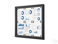 Vergrendelbaar Notitiebord Indoor Zwart 6x A4