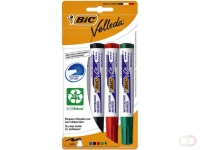 Whiteboardmarker Bic Velleda 1704 rond large assorti blister à 4 stuks