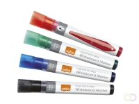 Whiteboardmarker Nobo Liquid ink rond assorti 3mm 4st