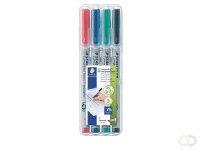 Viltstift Staedtler Lumocolor 316 non permanent F assorti 4 stuks