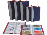 VISITEKAARTALBUM HF2 80 KRT BLAUW ZILVER