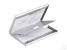 Visitekaartdoosje BUSINESS CARD BOX DUO Aluminium, metaal-zilver