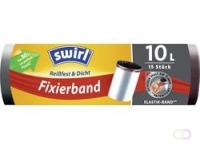 Swirl Vuilniszakken met trekkoord, zwart, 10 liter