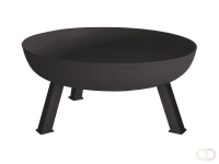 Vuurschaal tuin op 3 stevige poten, ronde gietijzeren vuurkom Ã˜100 cm, hoogte 41,5 cm, zwarte buitenhaard voor terras of balkon