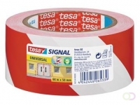 Tesa waarschuwingstape Universal, ft 50 mm x 66 m, rood/wit