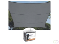 Schaduwdoek 5 x 5 m, vierkant schaduwzeil voor tuin en terras, ademend en waterdoorlatend HDPE 180 g/m2, UV-bescherming 90%, ver