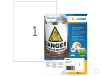 Etiket HERMA 9543 210x297mm weerbestendig wit 40stuks