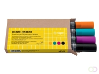 Whiteboardstift Sigel 4 kleur Zwart/cyan/magenta/oranje.