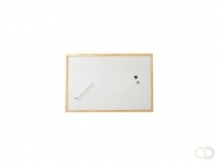 Whitebord gelakarton staal, form. 30 x 40, houten frame