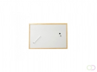 Whitebord gelakarton staal, form. 40 x 60, houten frame