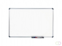 Whitebord Office, alu-prof, magn, gel. staal, 120 x 180