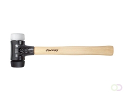 Softface hamer 50 mm met hickory houten steel, medium-soft & very hard slagkoppen, zachte slagkop hamer voor montage en precisie