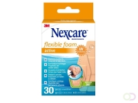 Wondpleister Nexcare active flexible foam waterbestendig 30 stuks assorti