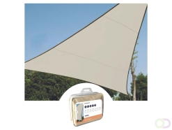 Schaduwdoek 3.6 x 3.6 x 3.6 m, driehoekig schaduwzeil voor tuin en terras, waterafstotend polyester 160 g/m2, UV-bescherming 90%