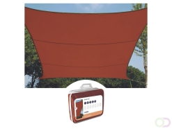 Schaduwdoek 5 x 5 m, vierkant schaduwzeil als zonwering voor tuin en terras, waterafstotend polyester 160 g/m2, UV-bescherming 9