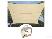 Schaduwdoek 3.6 x 3.6 m, vierkant schaduwzeil als zonwering voor tuin en terras, waterafstotend polyester 160 g/m2, UV-beschermi