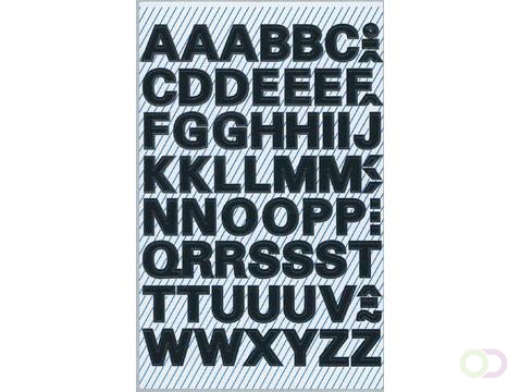 Avery Etiketten, letters A-Z, 2 blad, zwart, waterbestendige folie