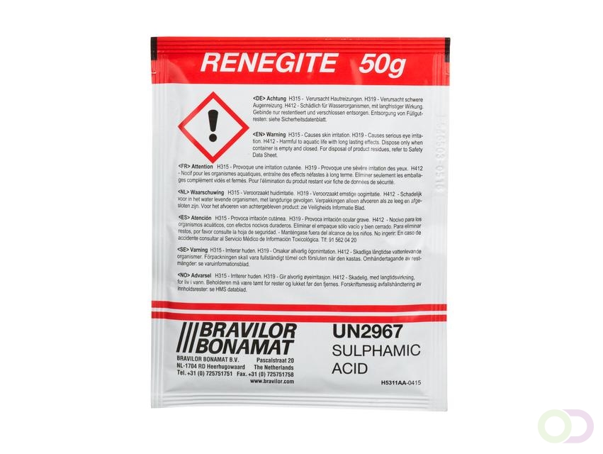 Ontkalker Bravilor Renegite voor koffiemachines
