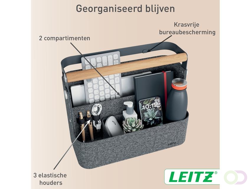 Bureau organizer Leitz draagbaar hangend donkergrijs