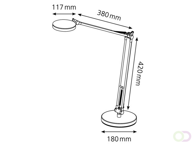 Bureaulamp Hansa ledlamp 4you aluminium