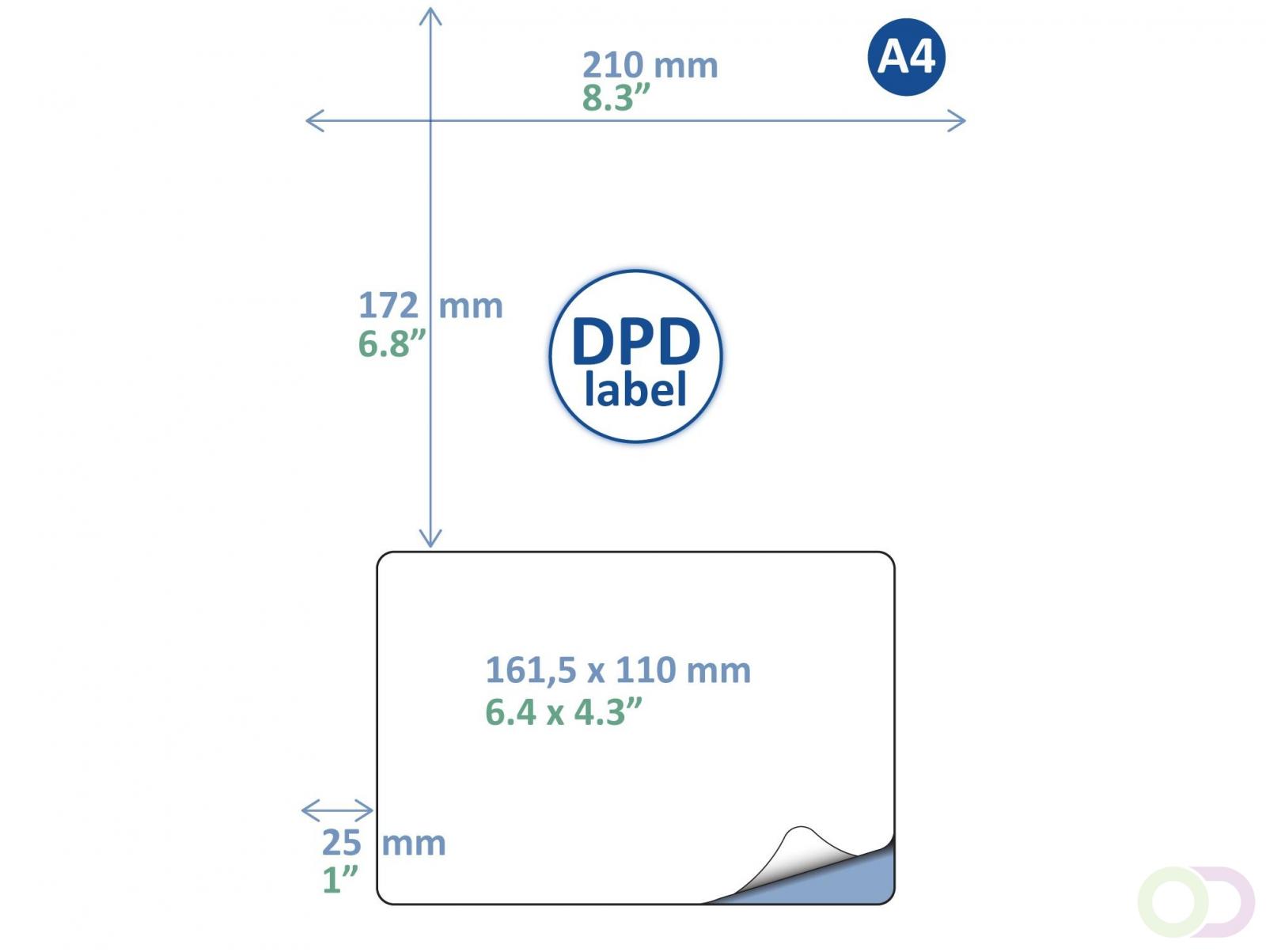 DPD label A4 161,5x110 mm 100 vel