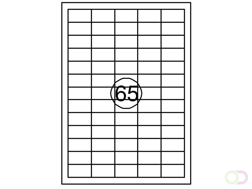 Etiket Quantore 38X21.2mm 975 stuks